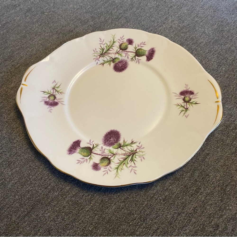 Thistle by Duchess Bone China Handled Cake Plate no 922 Made in England